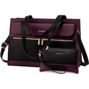 LOVEVOOK Laptop Tote Bag 15.6 Inch Waterproof Work Shoulder Purse for Women